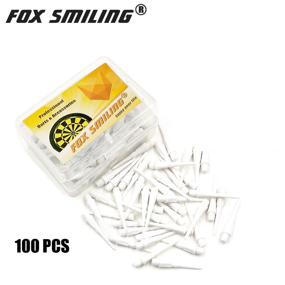Puntas de dardos profesionales Fox Smiling 100 unidades 25mm con caja